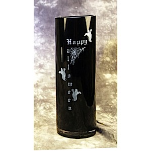 Happy Halloween Black Vase