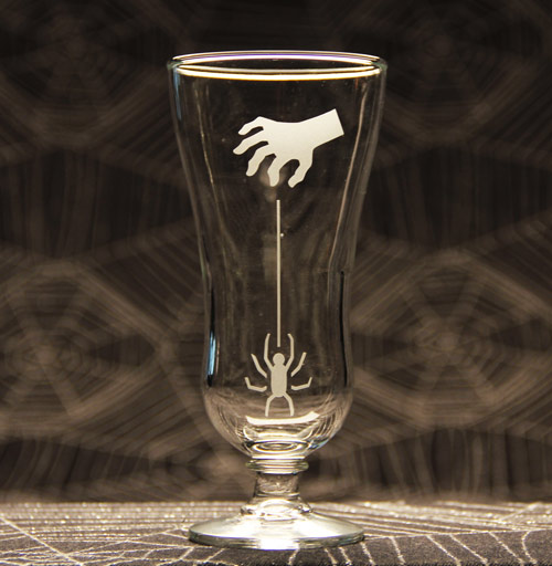 Dangling Spider Parfait Glass