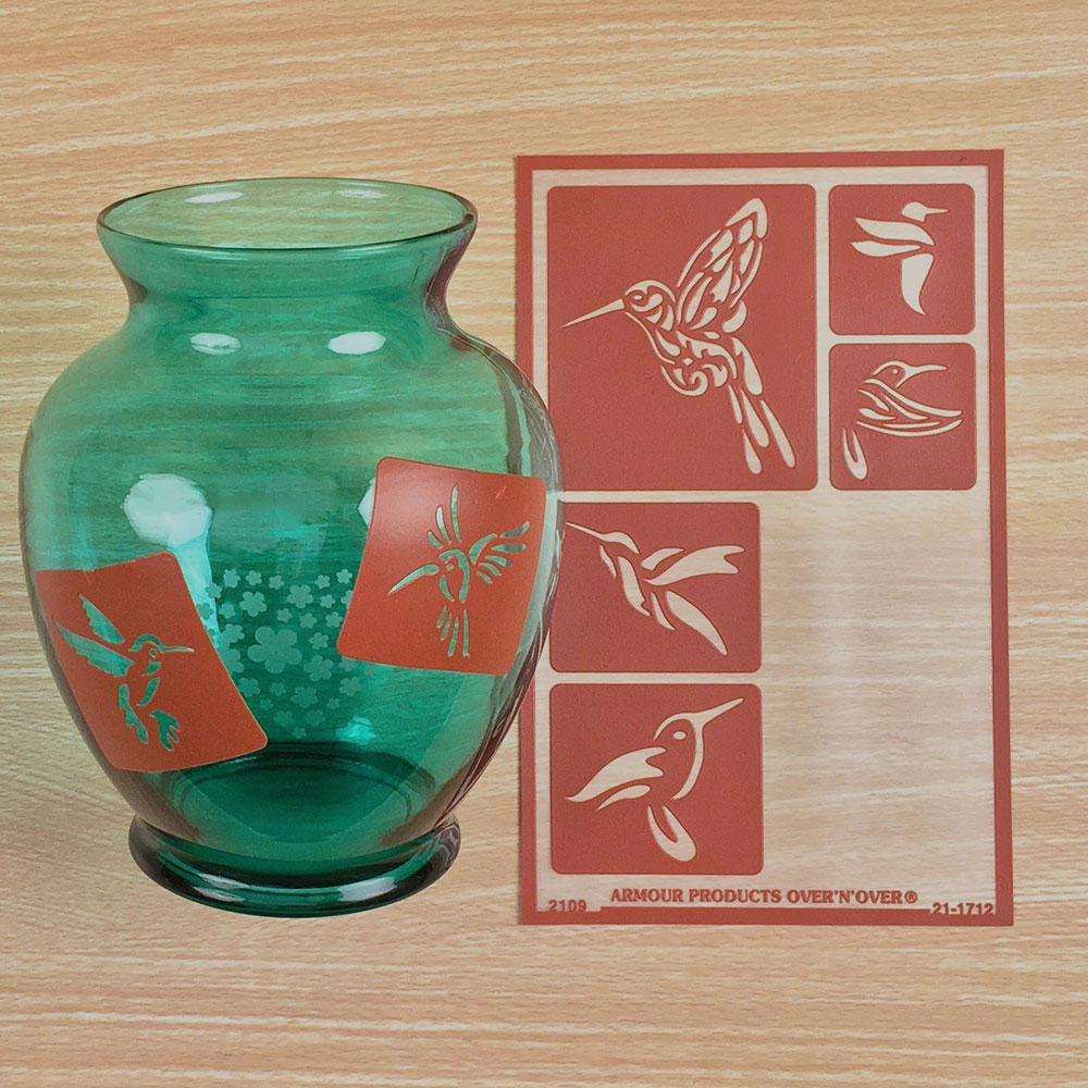 Green Hummingbird Vase