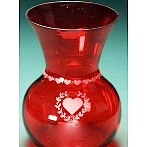 Valentine Red Vase