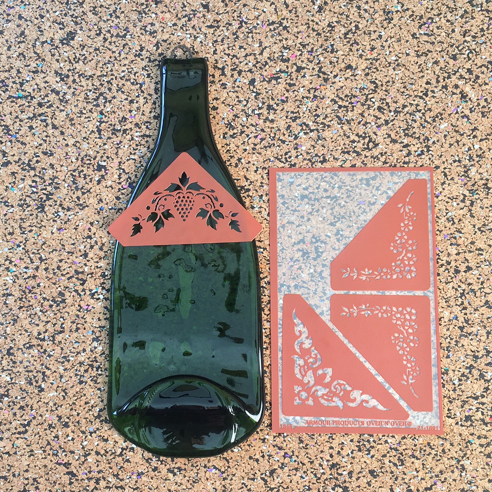 Monogram Slumped Wine Bottle