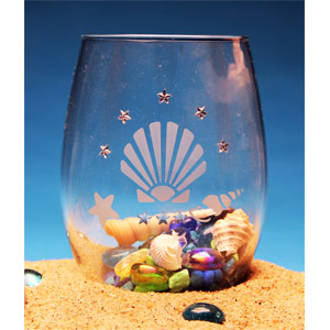 Seashells Tealight -  - Glass Etching Supplies Superstore