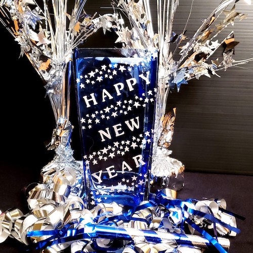 Glass Etching: New Year Celebration Decor