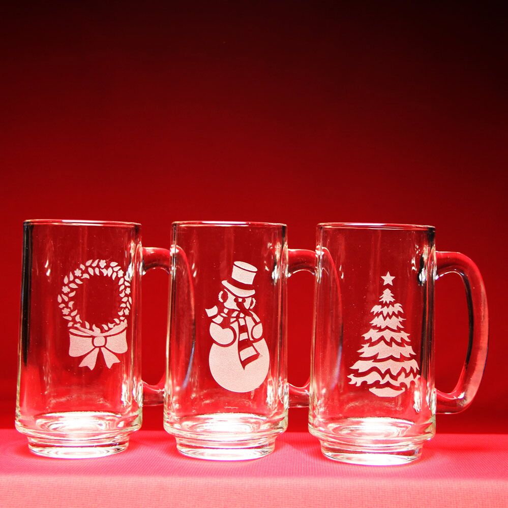Jolly Christmas Glass Can Cup - 20 oz